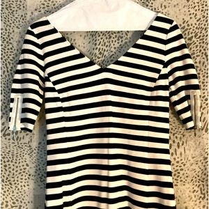 Banana Republic striped 3/4 sleeve dress